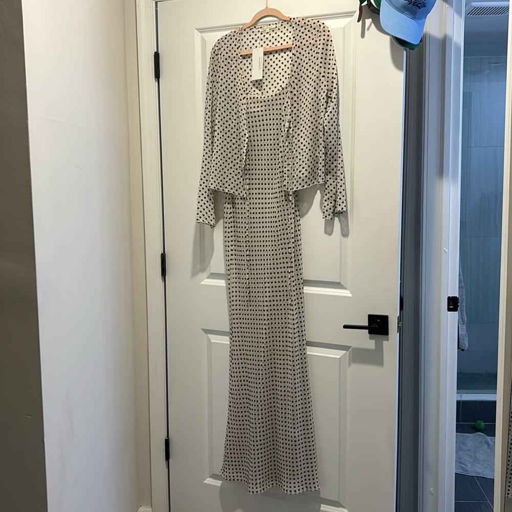 Polka Dot Maxi dress.